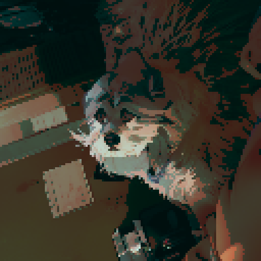 Small silver schnauzer-looking dog at the beach