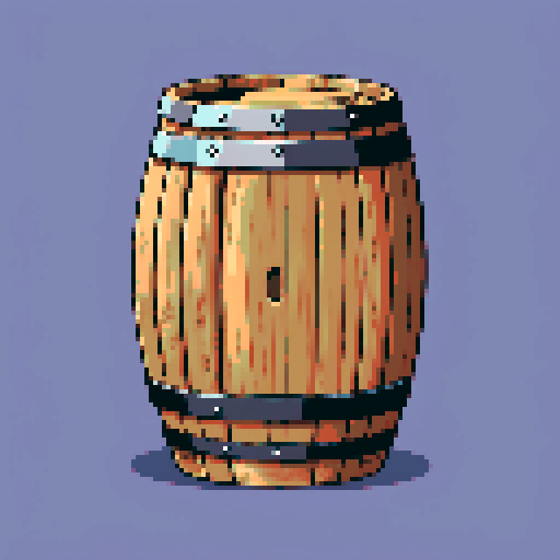 oak barrel, on a solid color background so I can easily remove the background