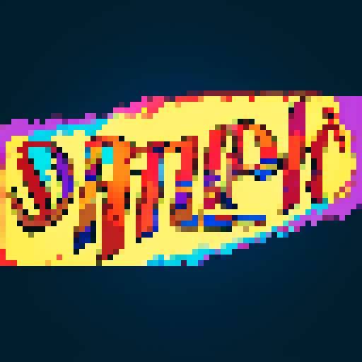 Seinfeld logo, vibrant colors, retro aesthetic, pixelated characters, iconic typography, comic strip style