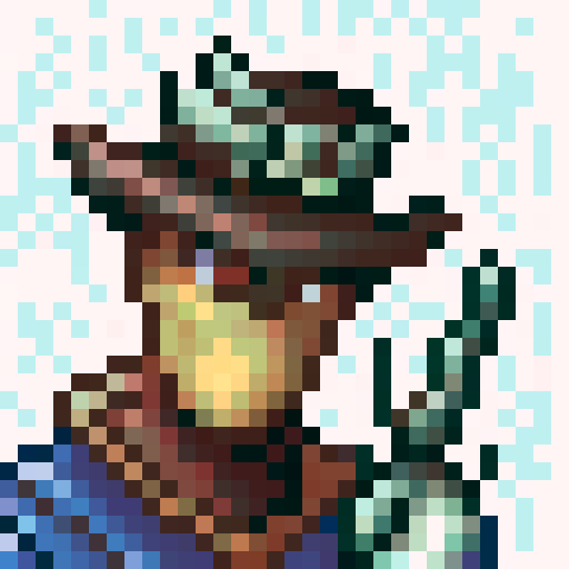 Cowboy slaying a dragon