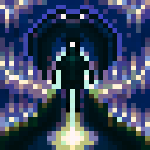 character dashing forward leaving blurry trails, dark and mysterious ambiance, 32x32 pixel art, skill art, close up, portrait, game icon