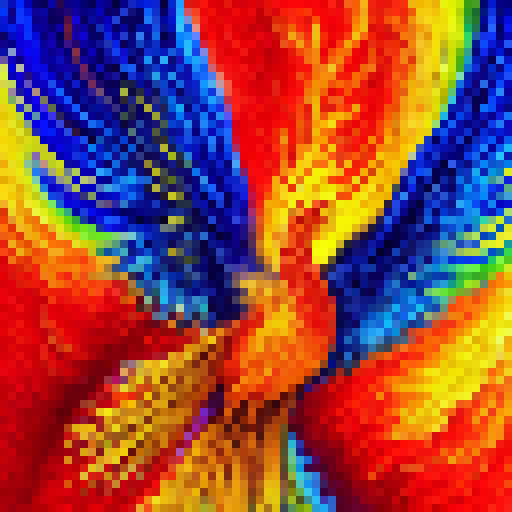 Colorful phoenix