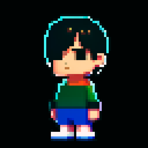 make a side profile full body of this character