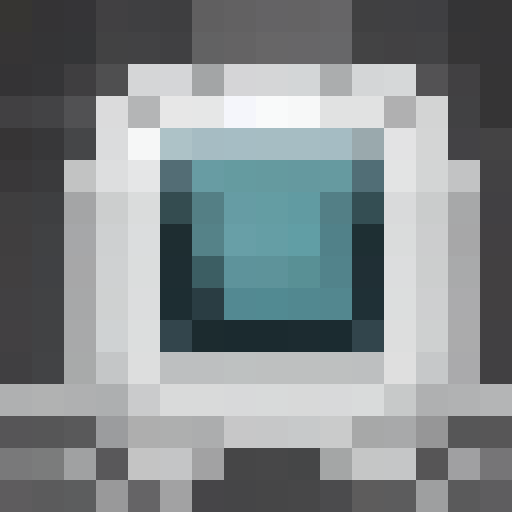 Shiny apple in pixel art style, 16x16 game icon, zoomed in for a close-up portrait.