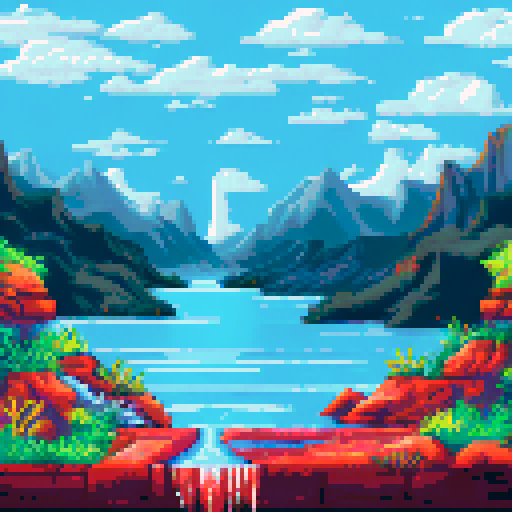 Lake with water underwater 