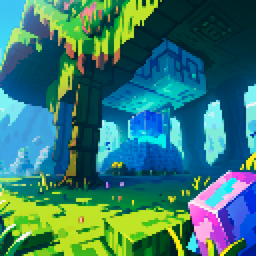 Blue Slime cube, Gelatinous cube, giant Slime, boss fight, grasslands, terraria, minecraft