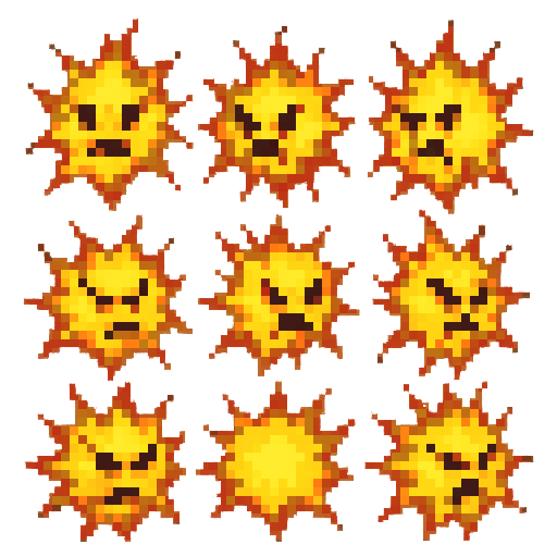 big star, dangerous, rotation spritesheet