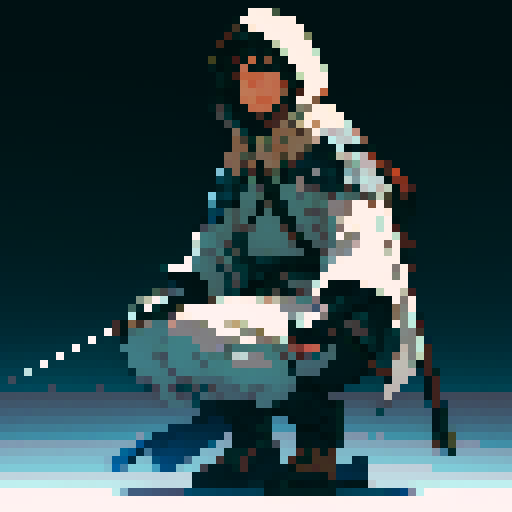 Hooded male knight with brown hair 