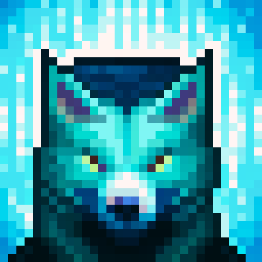 wolf avatar, portrait, glowing eyes