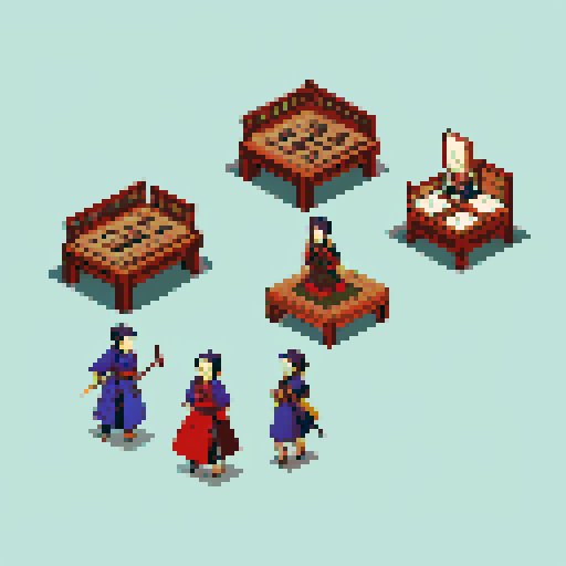 Feudal Fantasy is a life-like survival 2D, turn based, isometric, strategy-based roleplaying game set in the Meiji Restoration era of Japan. Gameplay will remind you of FF Tactics. With inspirations ranging from films like Ninja scroll, to TV series like Inuyasha and video games like Onimusha and Samurai Warriors, customize and create your own character! Struggle to survive the pitfalls of life with your friends in this role-playing game loosely based on feudal japan! Don't think. Imagine!