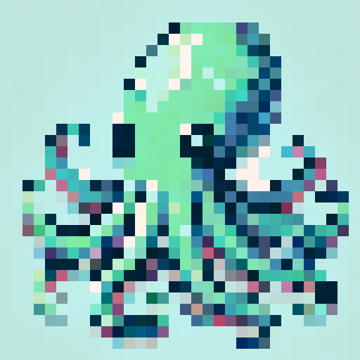 baby kraken on a white background