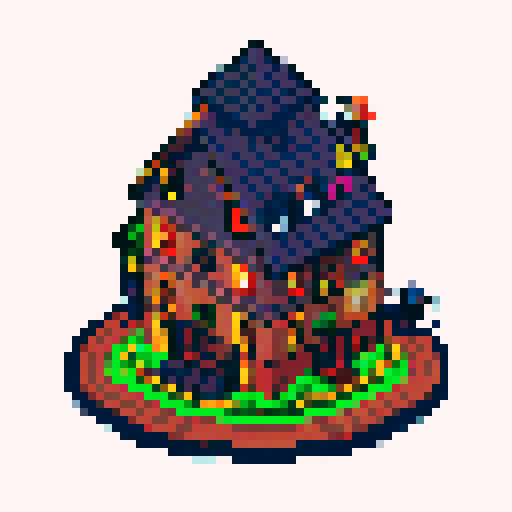 Black worms, pixel art, sRGB, swarming city