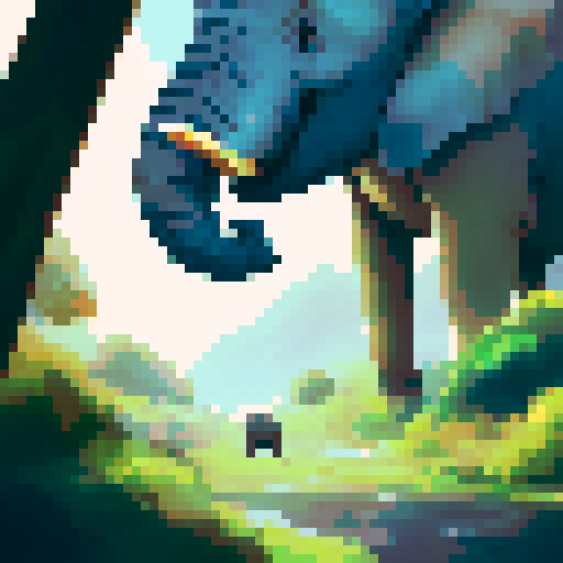 elephant, majestic, towering, against a backdrop of rolling hills, bathed in the warm hues of a setting sun, portrayed in a landscape portrait