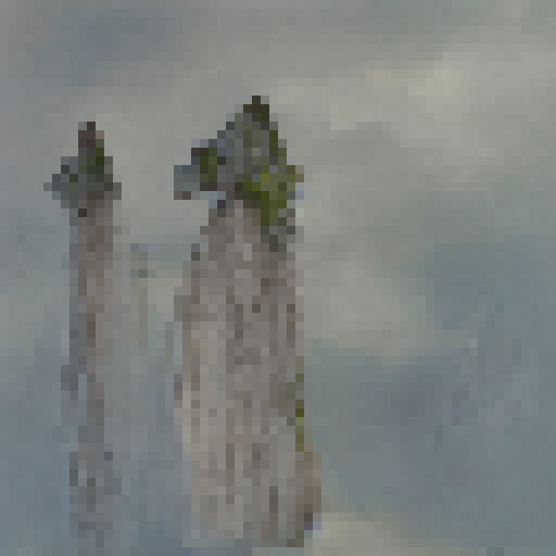 the ruins of the castle on the sunset