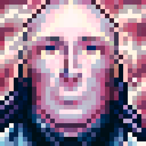 Profile picture of reference image but in pixel art