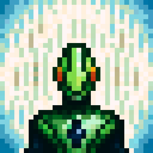 green armor, game icon, 32x32 pixel art, sRGB, skill art, close up, portrait