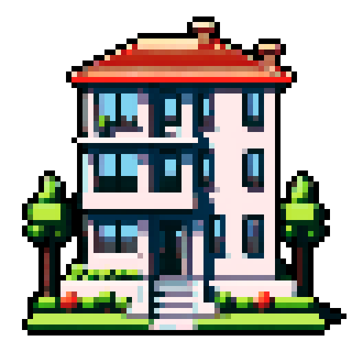 modern house in 2 storage