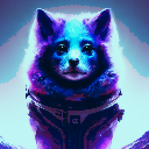 'AI' font, algorithmic art , blue , purple 