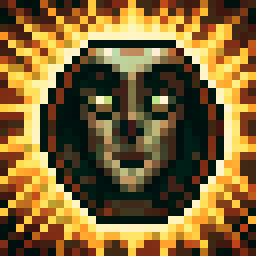 Tribal Crafting, close-up portrait, 32x32 pixel art, Minecraft game icon, sRGB colors, skill art, tools