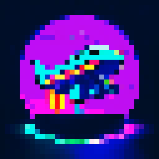 Space ship, retro-futuristic, vibrant colors, blocky pixels, glowing exhaust, metallic hull, starry backdrop, sci-fi vibes, angular design, 8-bit aesthetic, neon lights, low-resolution, space exploration, cosmic adventure