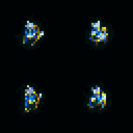 redrawing a pixel art picture with a two-hand sword, vibrant colors, detailed shading, and smooth lines