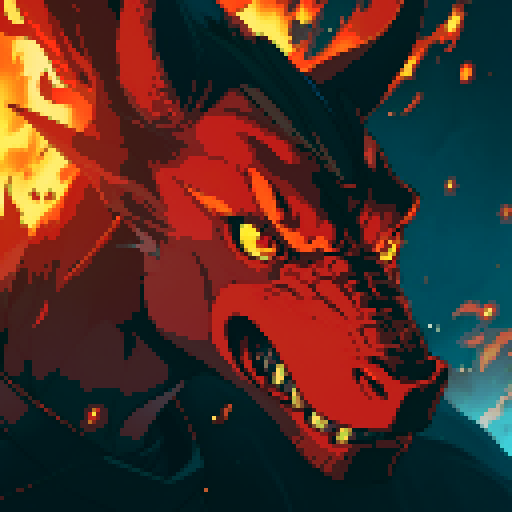 Dragon breathing fire, fire breath, flames, fire