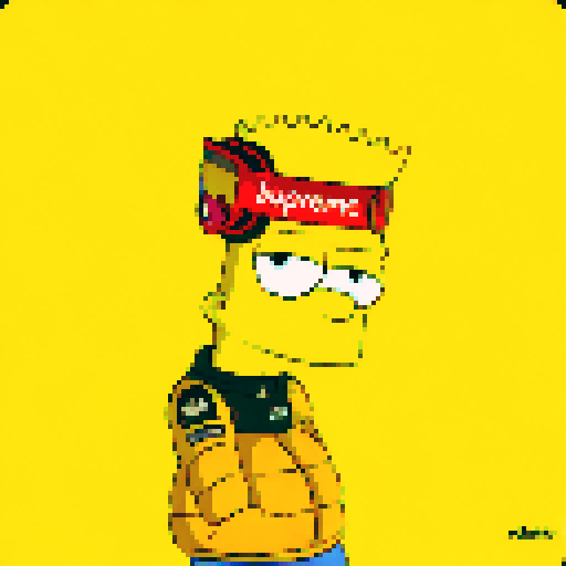 anime-style character portrait, close-up of a flawless anatomy, vibrant colors, smooth pixelation, high fidelity, "Supreme" headband