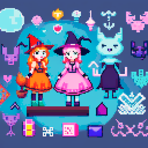 whimsical witchy motifs