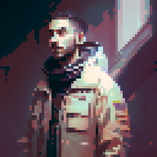 A young warehouse worker, bearded, works at Amazon in Germany
