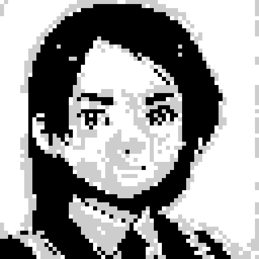 astronaut with a tie, black and white, monochrome, close-up, skill art, game icon, 32x32 pixel art, sRGB, portrait