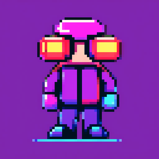 level up icon, pixel art, sRGB, vibrant colors, retro aesthetic, 8-bit style, glowing effect, neon lights, dynamic movement, bold outlines, sharp edges, depth illusion, shining symbols, futuristic elements, sleek design, glossy finish, metallic texture, gradient shading