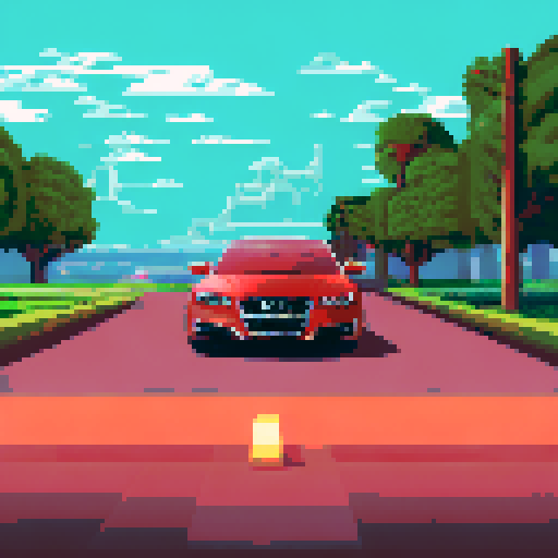 photorealistic Audi A8, centered, right wheel forward, clean background, pixel art, sRGB