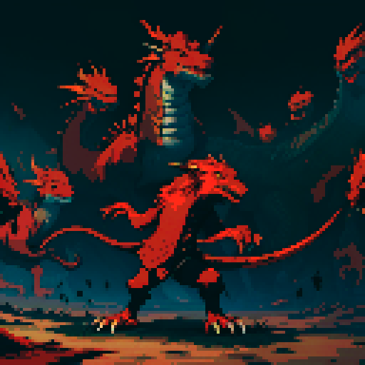 full-body image of a red dragon, dragon alone with nobody else in the frame, no humans, no characters, dragon only