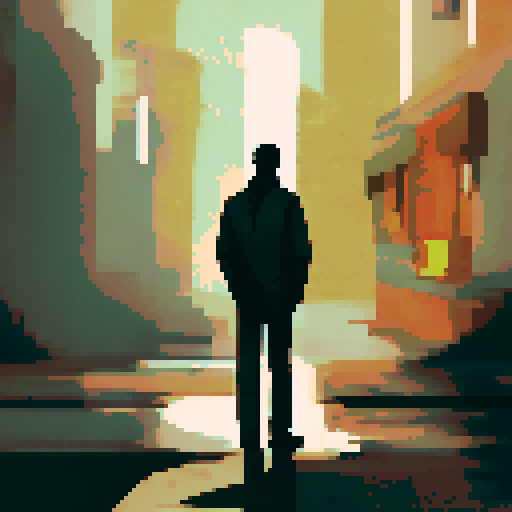 Dimly lit bar, neon signs flickering, retro pixel art decor, patrons enjoying drinks, cozy atmosphere, moody sRGB colors, background filled with shadows, landscape of bar counter and stools