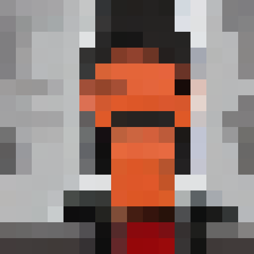 Create a profile picture of a man with black hair shaved on the sides of his head, long and tied on top, featuring a thick black beard and a black hoop earring in his left ear. The man is shown from the chest up, wearing a dark gray T-shirt and a black denim vest. The background is acid green tone