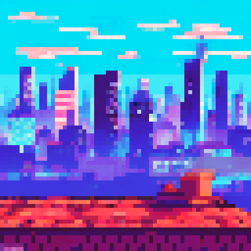 Rooftop overlooking city at night