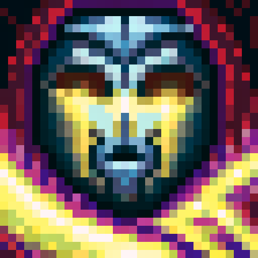 Create a 32x32 pixel game icon featuring a mage's spell, rendered in skill art style, with a close-up portrait of the mage casting a spell in vibrant sRGB colors.