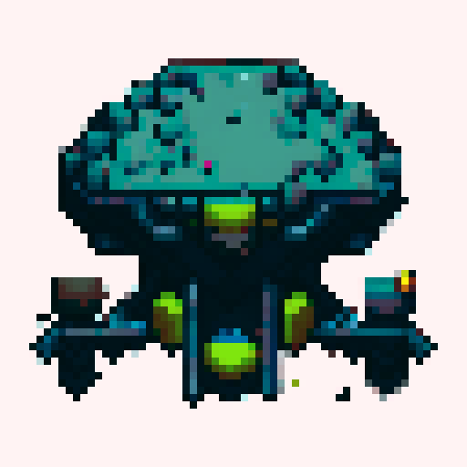 Top down space alien boss