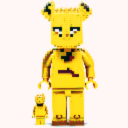 gold pixel lego 