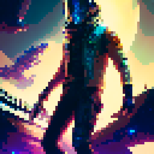 Rugged space smuggler with a leather jacket and blaster, standing in front of a neon-lit cyberpunk spaceship with a dragon insignia painted on the side