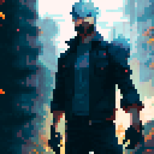 Turn it into a pixel version like the characters in an old pokemon game like pokemon emerald