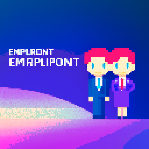 An image that represents the suspension of an employment contract, with two people in suits
