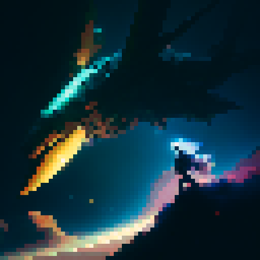 Solo vocalist, ethereal notes echoing through a celestial realm, adorned with celestial wings, performing in a majestic golden amphitheater floating amidst the clouds, surrounded by mythical creatures and enchanting landscapes, painted in vibrant hues reminiscent of a fantasy RPG