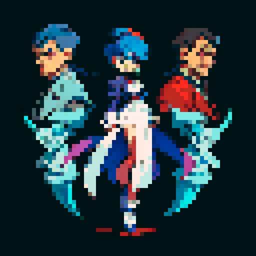 A full body character, an evil doctor wearing a lab coat, megaman style, retro