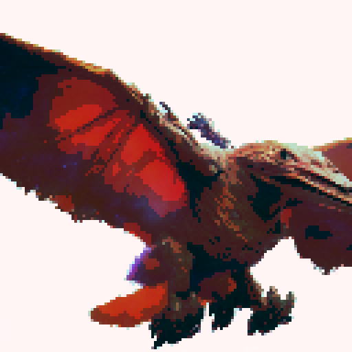 Large monster bird swooping in to attack