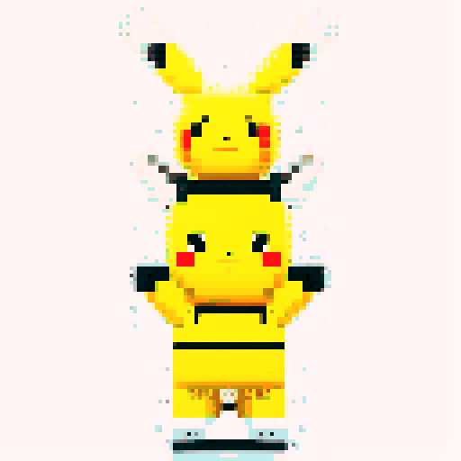 Pikachu lego pixel 
