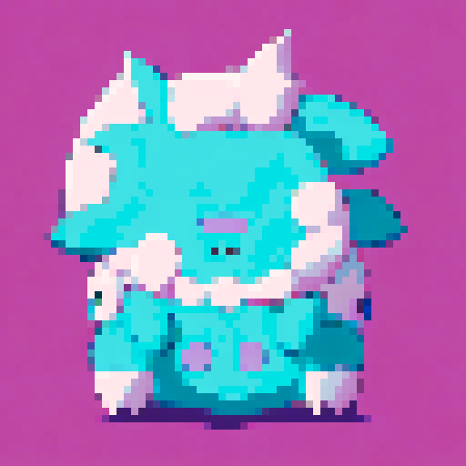 Anime-style capybara with big, glossy eyes chomping on a fluffy, pink marshmallow in a vibrant and whimsical world.