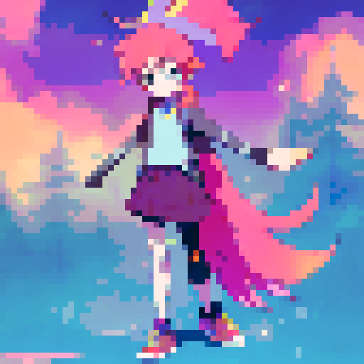 A spirited young girl with fiery red hair and piercing green eyes, surrounded by a whimsical forest of glowing mushrooms and sparkling fireflies, all depicted in a Studio Ghibli inspired anime style