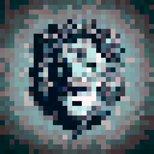 A lion with a sad face