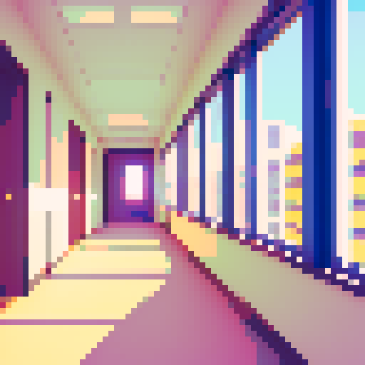 School hallways, windows,doors
